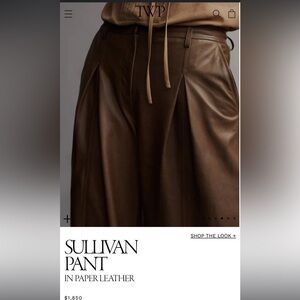Quiet luxury, TWP , sullivan pant
In %100lamb leather